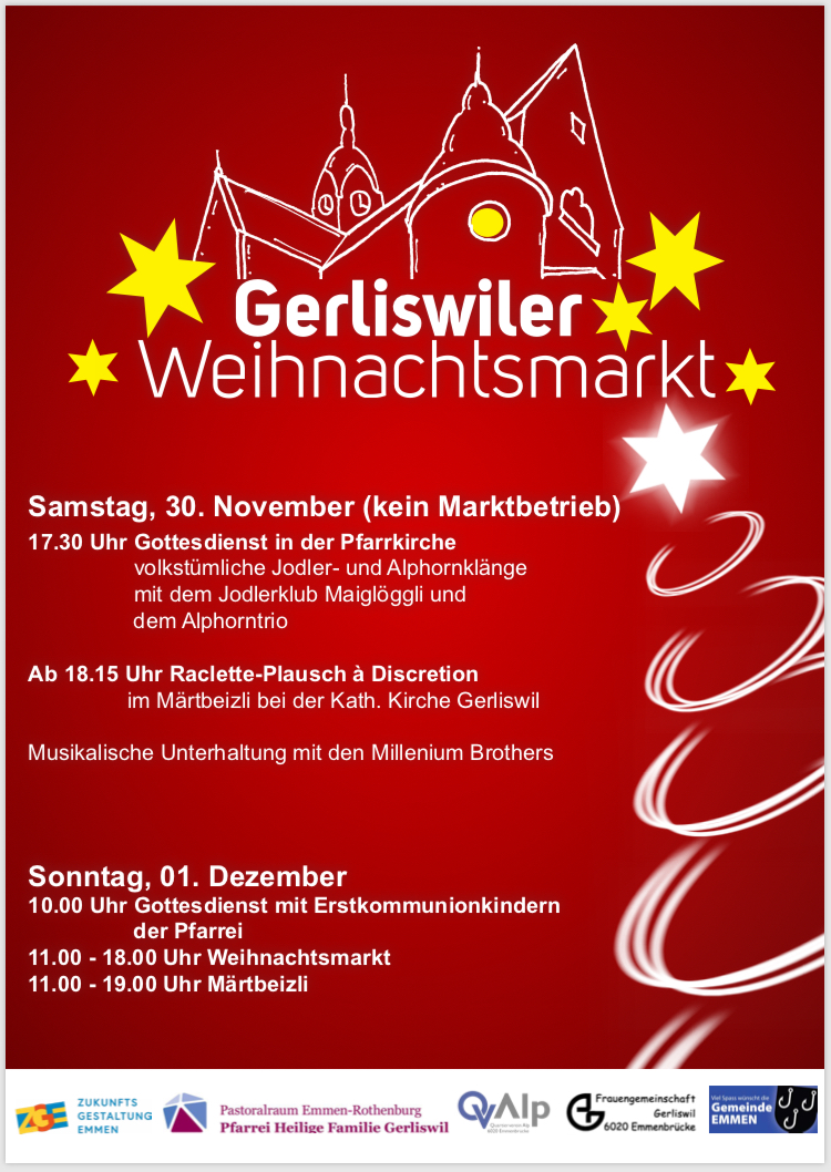 6. Gerliswiler Weihnachtsmarkt Anmeldung für Standbetreiber